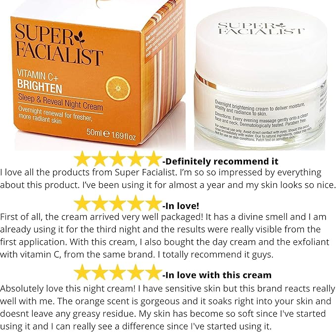 super facialist vitamin c sleep & reveal night cream