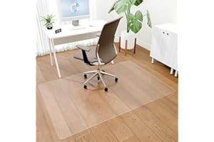 100pointONE Office Chair Mat for Hardwood Floors, Easy Glide Office Mats for Rolling Chairs, Clear Rolling Chair Mat for Hardwood 46" x 72"