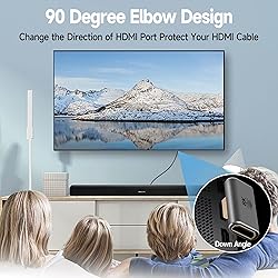 Togconn 8K HDMI 2.1 Adapter Middle 90 Degree Gold