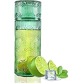 Kanpura Green Bedside Water Carafe Set with Tumbler Glass Carafe for Bedroom, Mouthwash Dispense for Bathroom, Night Stand Water Glass with Cup for Nightstand (28.5 oz /850 ml)