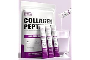 DRALOT 2X Boost Collagen Peptides Powder for Skin Hair Nail Joints Health, Ultra High Absorption Collagen Powder with Hydrolyzed Type 1 & 3 + VC, Unflavored Collagen Supplements for Women & Men, 30 Servings