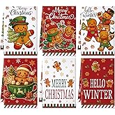 Hahafelt 6 Pcs Christmas Kitchen Towels Gingerbread Towels Decorative Hand Towel Funny Gingerbread Cooking Tea Cloths Housewarming Gifts Kitchen Bathroom Decor 24 x 16''