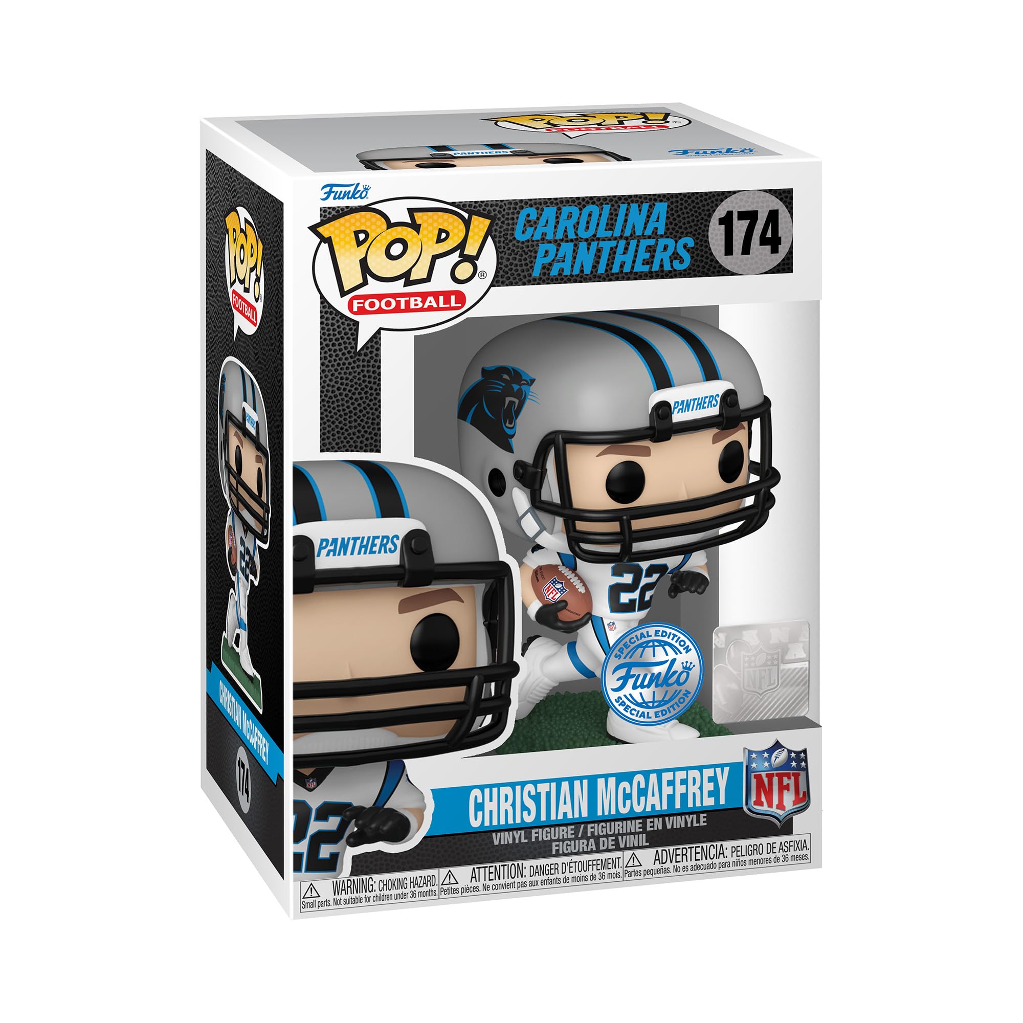 Funko POP! NFL: Panthers - C. Christian McCaffrey - (Away) - Collectable Vinyl Figure - Gift Idea - Official Merchandise - Toys for Kids & Adults - Sports Fans - Model Figure for Collectors