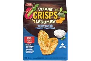 Dare Veggie Crisps Zesty Ranch - Popped Crisps Made with Real Vegetables, Crispy Plant Based Snacks 100g