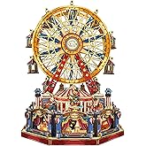 Book Nook Kit DIY Miniature House 3D Wooden Puzzle - Century Ferris Wheel | Booknook DIY Miniature House Kit Mini House Bookshelf Decor 3D Wooden Puzzle, Birthday Gift for Family Friends