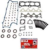 DNJ HGB172 Cylinder Head Gasket Set with Head Bolt Kit for 2006-2011 Hyundai Kia Accent Rio Rio5 1.6L L4 16V DOHC 1599cc