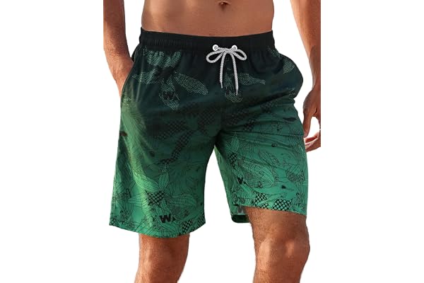 APTRO Men's Swim Trunks 9" Swim Shorts Quick Dry Bathing Suit Swimwear Beach Shorts with Mesh Lining
