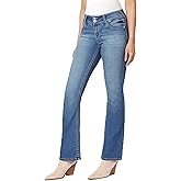 WallFlower Womens Luscious Curvy Bootcut Mid-Rise Bling Insta Stretch Juniors Jeans (Standard and Plus)
