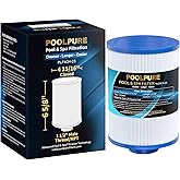 POOLPURE 4CH-23 Spa Filter Replaces PFF25TC-P4, Lifesmart 303263, 78459, Filbur FC-2400, Excel Filters XLS-442, Freeflow Lagas FF-100 CLX Claro, SD-00206, Aladdin 12536, AK-90032 Hot Tub Filter 1PACK