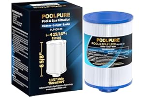 POOLPURE 4CH-23 Spa Filter Replaces PFF25TC-P4, Lifesmart 303263, 78459, Filbur FC-2400, Excel Filters XLS-442, Freeflow Lagas FF-100 CLX Claro, SD-00206, Aladdin 12536, AK-90032 Hot Tub Filter 1PACK