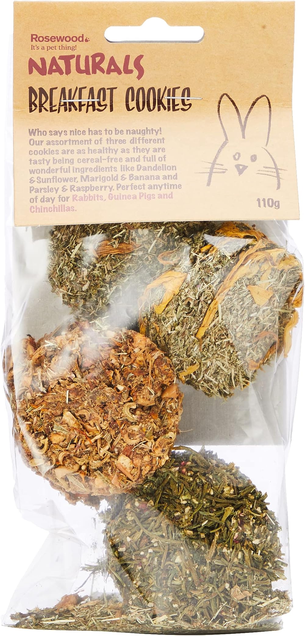 Rosewood Naturals Breakfast Cookies Small Animal Treats 110g