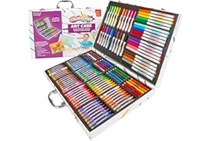 Colorations - Creative Artist Case - 150 pcs - Markers, Crayons, Colored Pencils, Paper, Art Set for Kids, Coloring Kit, Washable