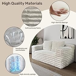 69" Cloud Loveseat Boneless Sofa Couch in a Box, No