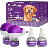 TopSum Calming Diffuser for Dog: Dog Pheromones Calming Diffuser Plug for Stress, Barking, Chewing, Pee Accidents & Separatio