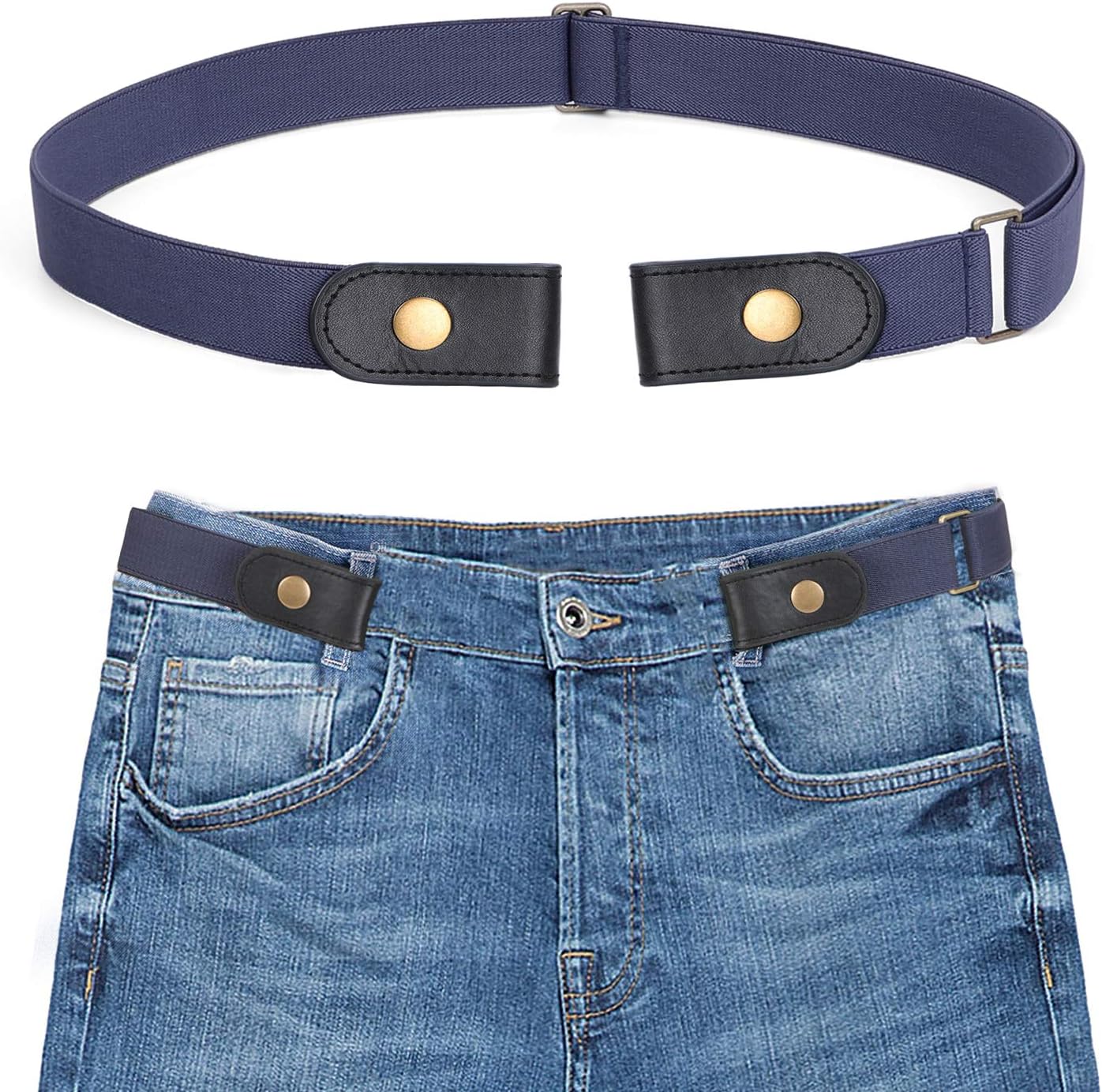 Buckle-Free Elastic Women Belt for Jeans Without Buckle, Comfortable Invisible Belt No Bulge No Hassle