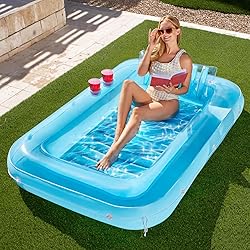 Sloosh Inflatable Tanning Pool Lounge Float, 70" x