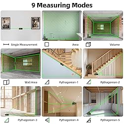 Huepar Dual Laser Measuring Tool, 656Ft Green-Beam