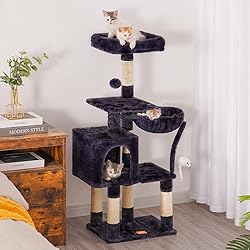 Heybly Cat Tree with Toy, Cat Tower Condo for