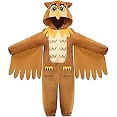 ReliBeauty Owl Costume Kids Pajamas Unisex Homewear Halloween Animal Costume for Boys and Girls, Brown