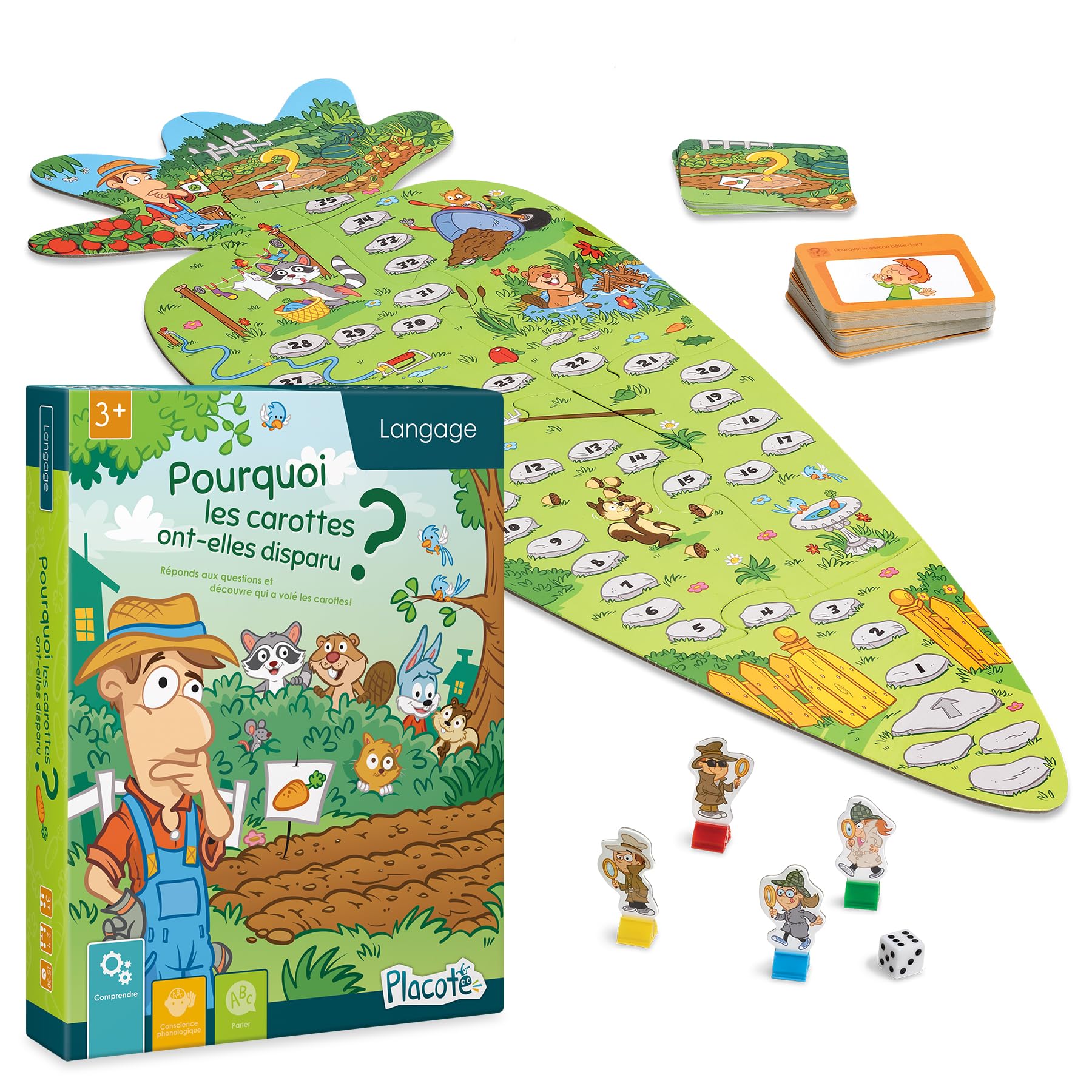 Placote Why Les Carrots Disparu, Educational Game 3 Years to 5½ Years - PLA11