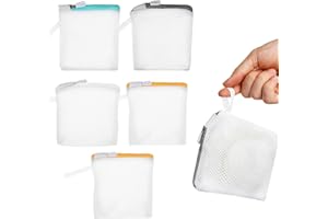ELEOUTI 6pcs Mesh Laundry Bags Set for Washing Machine – Multi-functional Small Washing Bags Random Color