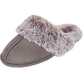 Jessica Simpson Girls Comfy Slippers - Cute Faux Fur Slip-on Shoes Memory Foam House Slipper
