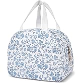 Lunch Box for Women,Cute Quilted Lunch Tote Bag,Reusable Insulated Lunch Box,Large Capacity Cooler Bag with Compartments for Work, Picnics or Travelling