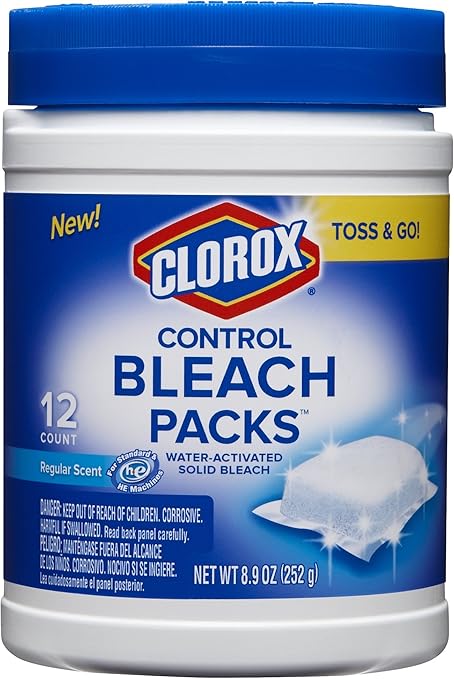Clorox Control Bleach Packs, Regular, 12 Count