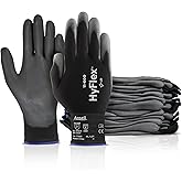 Ansell HYFLEX 11-600 Light Duty Nylon Industrial Gloves w/Palm Coating for Metal Fabrication