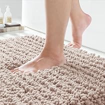 Yimobra Original Luxury Shaggy Bath Mat, 24 x 17 Inches, Soft and Cozy,  Super Absorbent Water, Non-Slip, Machine-Washable, Thick Modern for Bathroom  Bedroom, Grey : Amazon.ca: Home