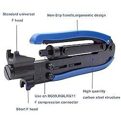 Knoweasy Coax Compression Tool - Coax Crimper and