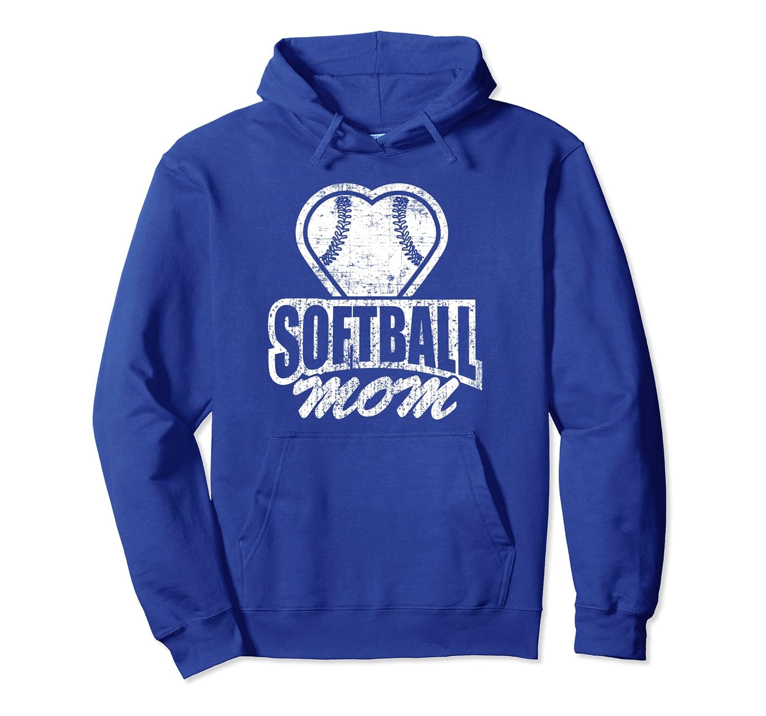 SoftBall Mom Hoodies For Women Distressed Mothers Day Gift-anz