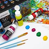 Artecho 24 Color Acrylic Paint Set 59ml with 10 Brushes Non Toxic view 5