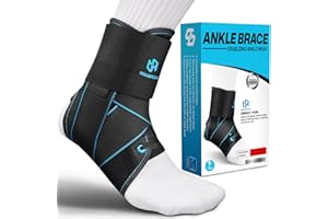 Healrecux Lace Up Ankle Brace for Women Men, Ankle Support for Sprained Ankle, Plantar Fasciitis Brace Ankles Stabilizer Wrap for Basketball, Volleyball, Sports, Injury Recovery, M