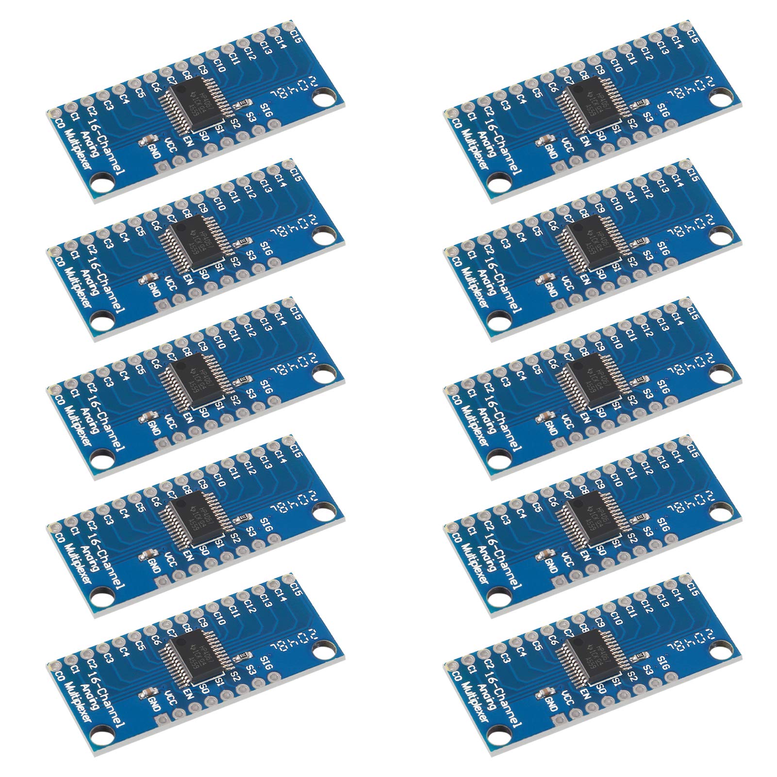 ALMOCN 10pcs CD74HC4067 16-Channel Analog Digital Multiplexer Breakout Board Module for Arduino 2V-6V Microcontroller 16 Device RX Lines