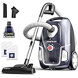 PINETAN Professional Canister Vacuum Cleaner UA807, Advanced 62 dB Low Noise Technology, High Suction Power and Rotation Spee