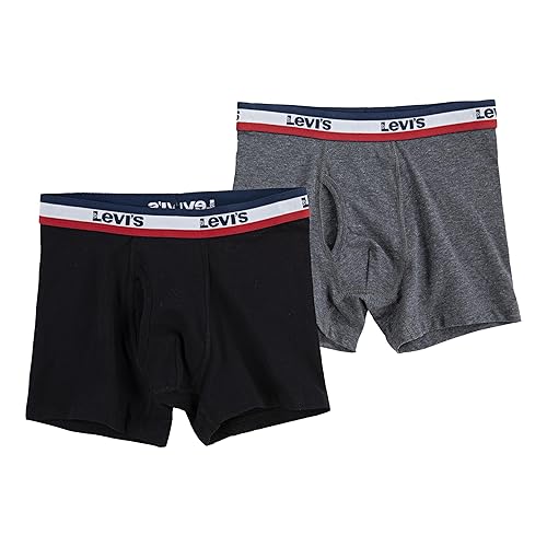 Levi's Kids Boys Sportswear Logo 2pk 9l0130 Boxer Briefs, Black, S UK