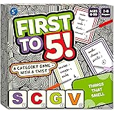 Skillmatics Board & Card Game - First to 5, Category Game with a Twist, Perfect for Parties, Family, Game Night, Quick Thinking, Easter Gifts for Kids, Teens, Adults, Ages 8, 9, 10 & Up, 2-8 Players