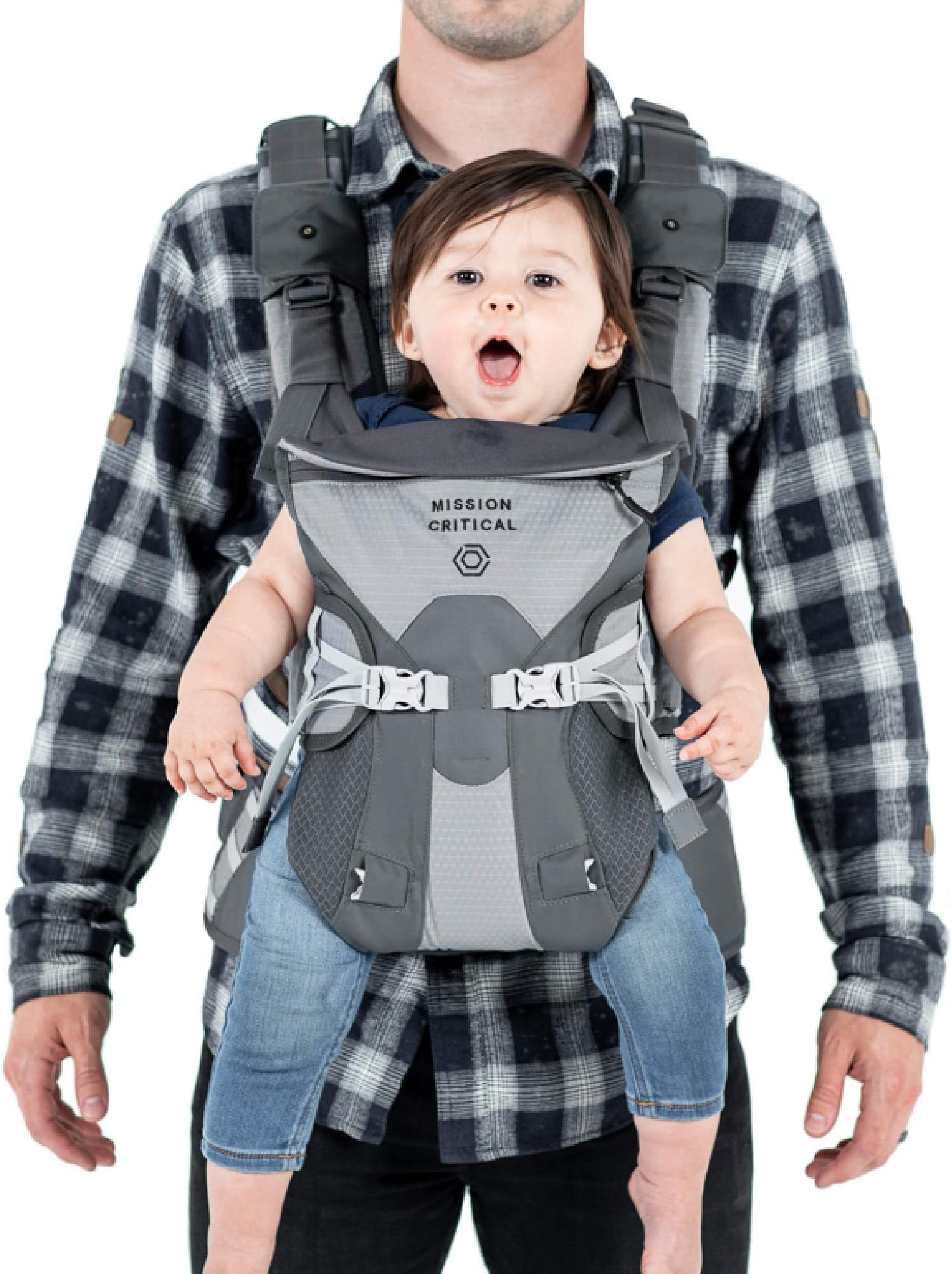 Mission Critical S.02 Adventure Baby Carrier, Baby Gear for Dads (Titanium)