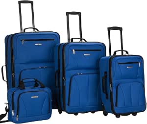 Rockland juego de 4 piezas de valijas con ruedas y bolsas para viaje,  Azul), F32-BLUE : Ropa, Zapatos y Joyería - Amazon.com
