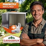 Gardebruk Robot Lawnmower Garage 89x90x54cm Metal Shed Anthracite view 9