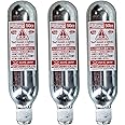 Hit-Air CO2 Replacement Cartridges – 3-Pack 50cc – Compatible with Hit-Air Motorcycle & Equestrian Airbag Vests – Easy Install – Fast-Inflating Safety Refills