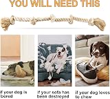 Fida Large Dog Rope Toy 92cm Indestructible Cotton Tug for Dogs view 4