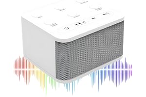 Big Red Rooster White Noise Machine - Sound Machine for Sleeping & relaxation - 6 Natural and soothing Sounds - Plug In or Ba