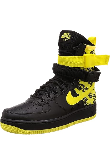 nike sf af1 high black and yellow