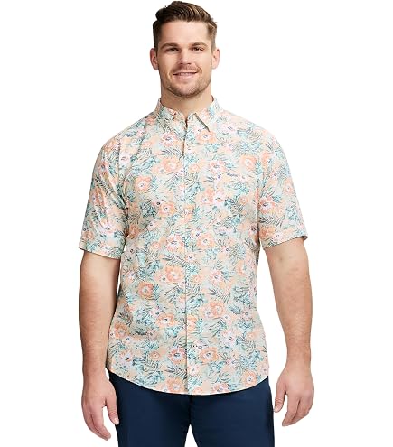 Izod Men's Big & Tall Luxury Classics Long Sleeve Button Down Shirt, Bright White, Large Tall : Clothing, Shoes & Jewelry