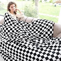 Warm Blanket Soft Cozy Throw Blanket Checkered