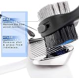 Finger Ten Golf Club Cleaner Brush Dual Head Retractable Groove Cleaner Red view 6