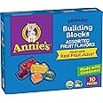 Annie's Organic Building Blocks Fruit Flavored Snacks, Assorted Fruit Flavors, Gluten Free, 10 Pouches, 7 oz