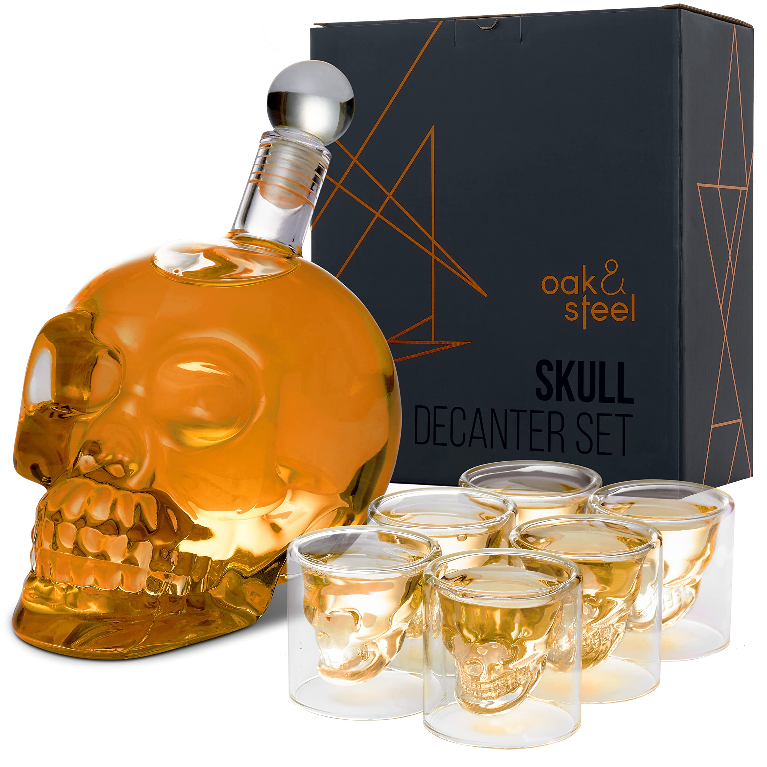 Skull Glass Decanter Set